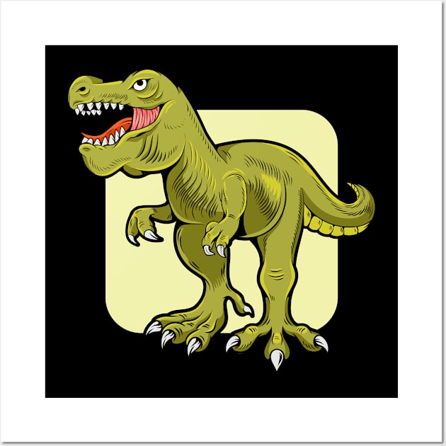 T-Rex I Kids I Dinosaur I Dino I Tyrannosaurus Wall Art by Shirtjaeger